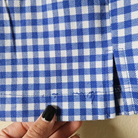 Blue and white checkered love on the hanger plaid mini skirt Size 1 - Picture 2 of 7